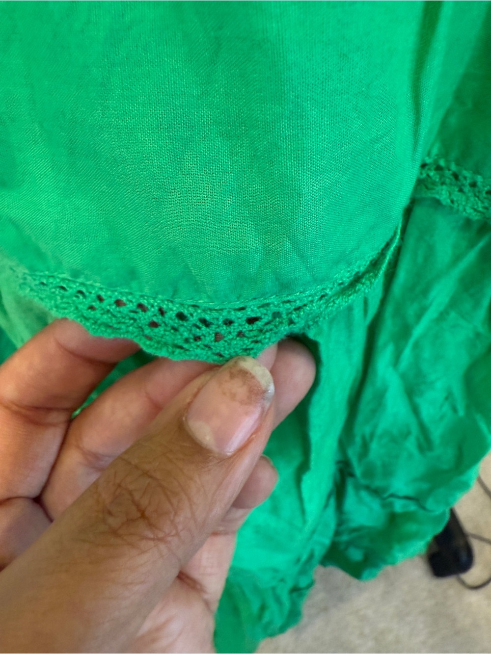 Lauren Ralph Lauren Emerald Green Sleeveless Tiered Maxi Dress - Picture 7 of 7